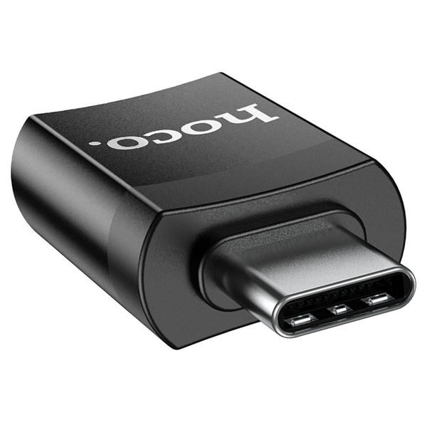 Адаптер HOCO UA17 Type-C male to USB female USB3.0 adapter Black (6931474762016) 33082 фото