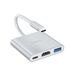 Кабель-переходник HOCO HB14 Easy use Type-C Adapter(Type-C to USB3.0+HDMI+PD) Silver (6931474725790) 32843 фото 1