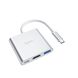 Кабель-переходник HOCO HB14 Easy use Type-C Adapter(Type-C to USB3.0+HDMI+PD) Silver (6931474725790) 32843 фото 2