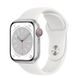 Apple Watch Series 8 41mm (GPS+LTE) Silver Aluminum Case with White Sport Band - Size S/M (MP4E3) 00000039669-001 фото 1