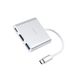 Кабель-переходник HOCO HB14 Easy use Type-C Adapter(Type-C to USB3.0+HDMI+PD) Silver (6931474725790) 32843 фото 3