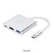 Кабель-переходник HOCO HB14 Easy use Type-C Adapter(Type-C to USB3.0+HDMI+PD) Silver (6931474725790) 32843 фото 4