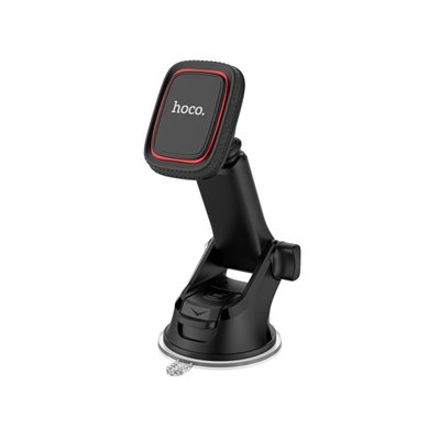 Тримач для мобільного HOCO CA42 Cool Journey in-car dashboard holder with stretch rod Black/Red (6957531093237) 2299 фото