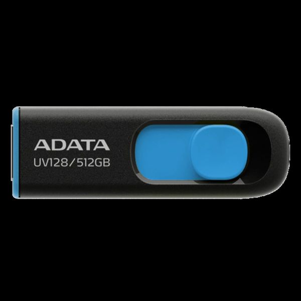 Flash A-DATA USB 3.2 UV 128 512Gb Black/Blue (AUV128-512G-RBE) 49308 фото