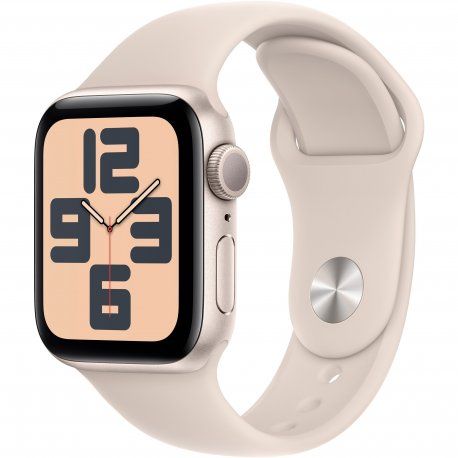 Apple Watch SE 2023 40mm (GPS) Starlight Aluminum Case with Starlight Sport Band - Size S/M (MR9U3) 00000044549-001 фото