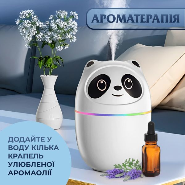 Зволожувач повітря A10 3-in-1 Humi Mute Light 220ml Pink Білий 2072652582 фото