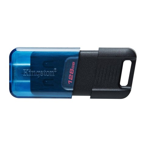 Flash Kingston USB 3.2 DT 80M 128GB Type-C Black/Blue (DT80M/128GB) 33220 фото