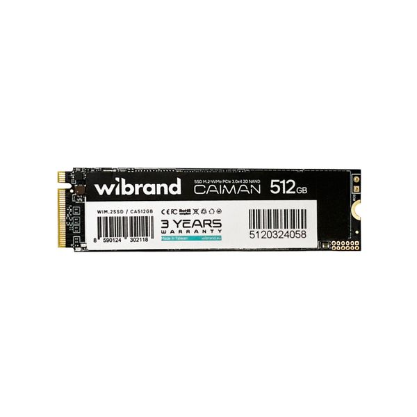 SSD M.2 Wibrand Caiman 512GB NVMe 2280 PCIe 3.0 3D NAND (WIM.2SSD/CA512GB) 50872 фото