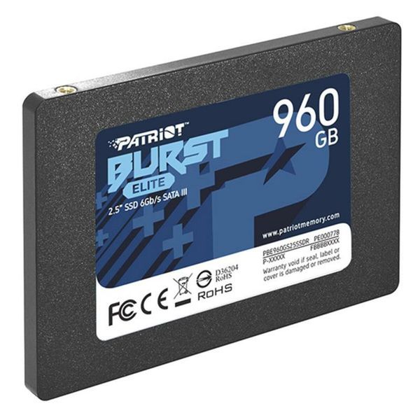 SSD Patriot Burst Elite 960GB 2.5" 7mm SATAIII TLC 3D (PBE960GS25SSDR) 13353 фото