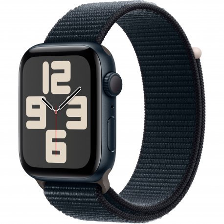 Apple Watch SE 2023 44mm (GPS) Midnight Aluminum Case with Midnight Sport Loop (MREA3QP/A) 00000044133-001 фото