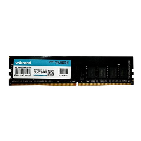 DDR4 Wibrand 4GB 2666MHz CL19 DIMM (WI2666DDR4D/4GB) 50672 фото