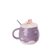 Чашка керамічна Rainbow Ceramic Mug 400ml Pink з кришкою і ложкою кухоль для чаю з кришкою Бузковий 2027724350 фото 1