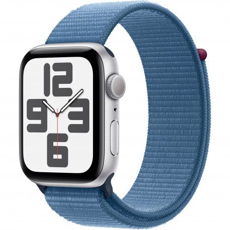 Apple Watch SE 2023 44mm (GPS) Silver Aluminum Case with Winter Blue Sport Loop (MREF3QP/A) 00000044130-001 фото