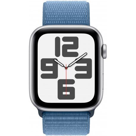 Apple Watch SE 2023 44mm (GPS) Silver Aluminum Case with Winter Blue Sport Loop (MREF3QP/A) 00000044130-001 фото