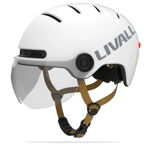 Защитный шлем Livall L23 (M) Ivory White (54-58см), сигнал поворотов и стопов, приложение, съемный узор (пульт BR80 в комплекте не идет) (LIV-000L23-4210) 51258 фото