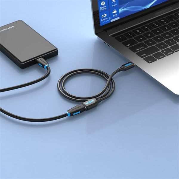 Кабель Vention USB 2.0 A Male to A Female Extension Cable 1.5M black PVC Type (CBIBG) (CBIBG) 47978 фото