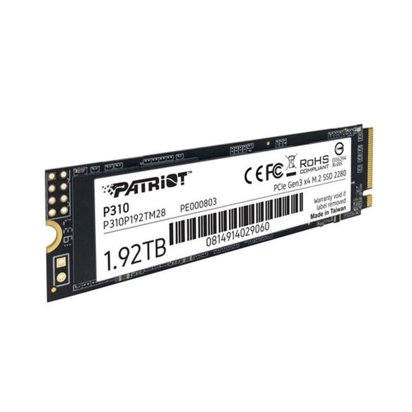 SSD M.2 Patriot P310 1920GB NVMe 2280 PCIe 3.0x4 3D NAND TLC (P310P192TM28) 23529 фото