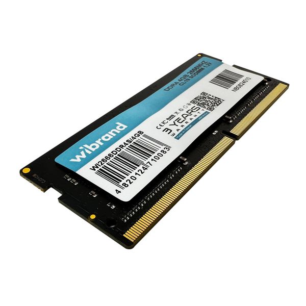 DDR4 Wibrand 4GB 2666MHz CL19 SODIMM (WI2666DDR4S/4GB) 50673 фото