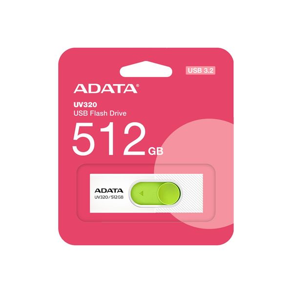 Flash A-DATA USB 3.0 AUV 320 512Gb White/Green (AUV320-512G-RWHGN) 52201 фото