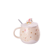 Чашка керамічна Rainbow Ceramic Mug 400ml Pink з кришкою і ложкою кухоль для чаю з кришкою Бежевий 2027724351 фото 1