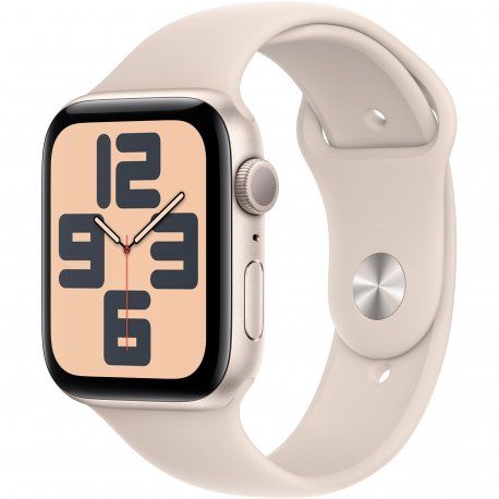 Apple Watch SE 2023 44mm (GPS) Starlight Aluminum Case with Starlight Sport Band - Size M/L (MRE53QP/A) 00000044137-001 фото