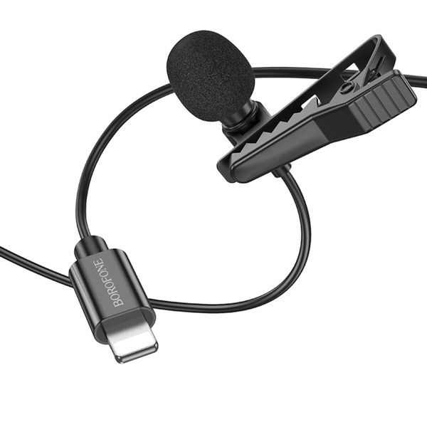 Мікрофон-петличка BOROFONE BFK11 Elegant lavalier microphone iP Black (6941991106675) 49622 фото