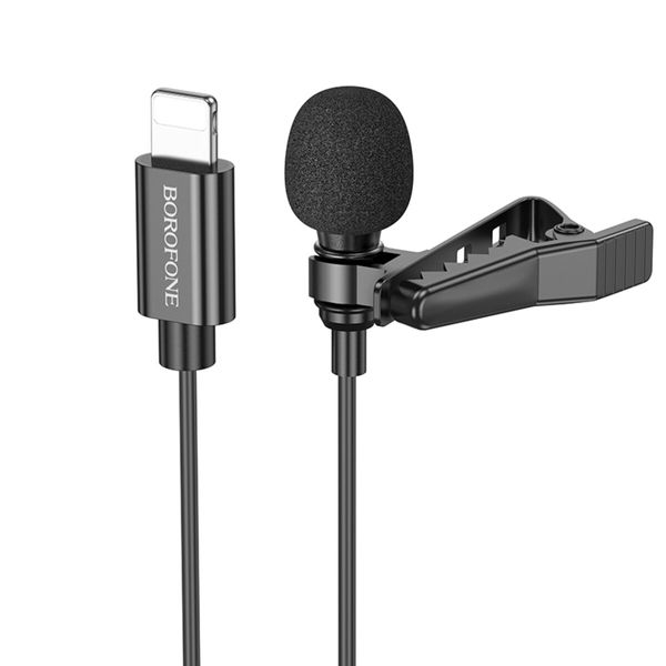 Мікрофон-петличка BOROFONE BFK11 Elegant lavalier microphone iP Black (6941991106675) 49622 фото