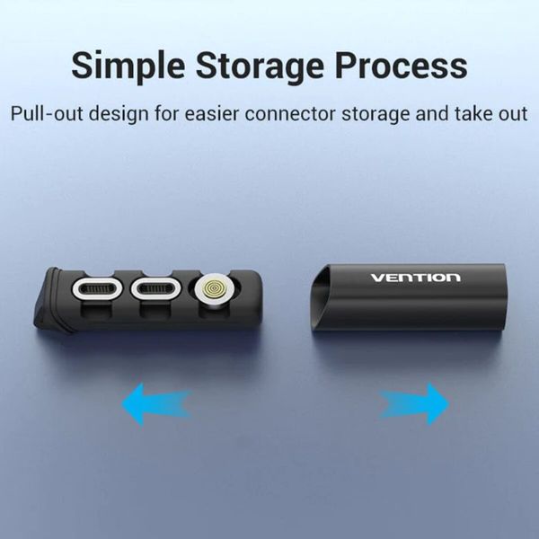 Футляр для зберігання Vention 3-slot Magnetic Connector Storage Case Black (KBUB0) (KBUB0) 49947 фото